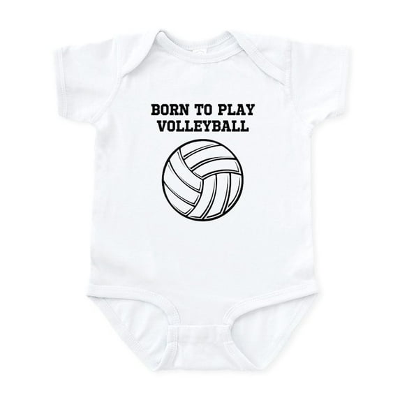 CafePress - Born To Play Volleyball Infant Bodysuit - Baby Light Bodysuit, Size Newborn - 24 Months