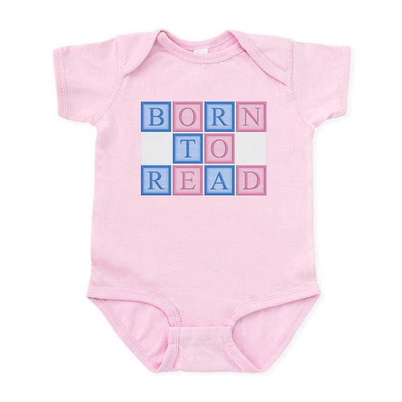 CafePress - Born To Read Blocks Infant Bodysuit - Baby Light Bodysuit, Size Newborn - 24 Months