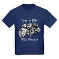 thumbnail image 1 of CafePress - Born To Ride With Grandpa Kids Dark T Shirt - Dark T-Shirt Kids XS-XL, 1 of 4