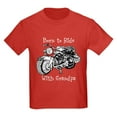 thumbnail image 1 of CafePress - Born To Ride With Grandpa Kids Dark T Shirt - Dark T-Shirt Kids XS-XL, 1 of 4