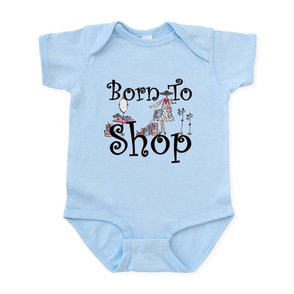 CafePress - Born To Shop Infant Bodysuit - Baby Light Bodysuit, Size Newborn - 24 Months