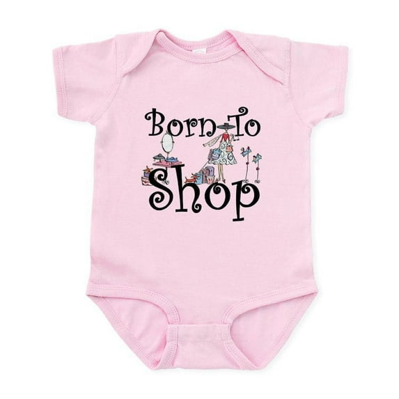 CafePress - Born To Shop Infant Bodysuit - Baby Light Bodysuit, Size Newborn - 24 Months