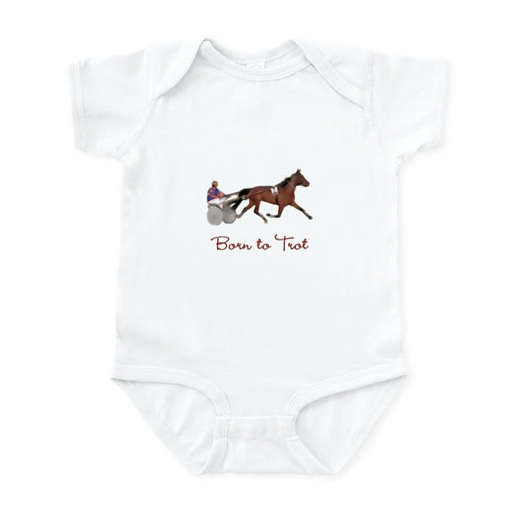 CafePress - Born To Trot Infant Bodysuit - Baby Light Bodysuit, Size Newborn - 24 Months