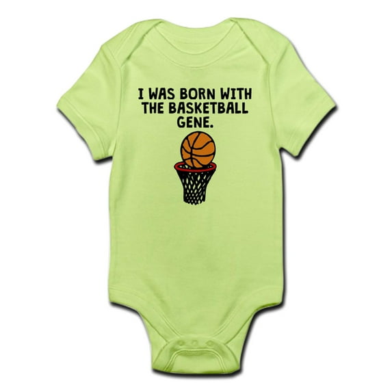 CafePress - Born With The Basketball Gene Body Suit - Baby Light Bodysuit