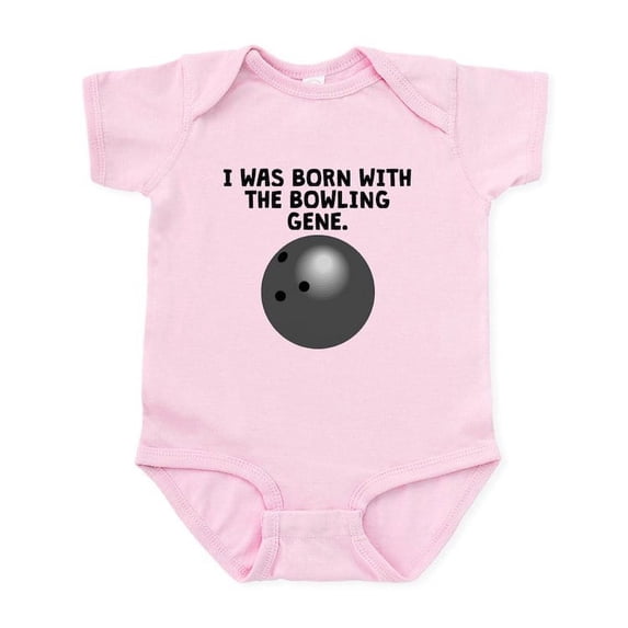 CafePress - Born With The Bowling Gene Body Suit - Baby Light Bodysuit, Size Newborn - 24 Months