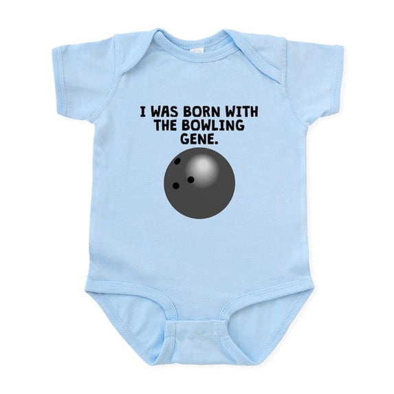 CafePress - Born With The Bowling Gene Body Suit - Baby Light Bodysuit, Size Newborn - 24 Months