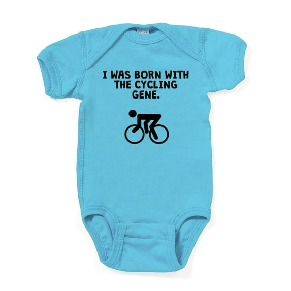 CafePress - Born With The Cycling Gene Body Suit - Cute Infant Bodysuit Baby Romper - Size Newborn - 24 Months