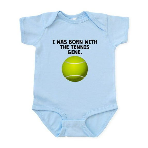 CafePress - Born With The Tennis Gene Body Suit - Baby Light Bodysuit, Size Newborn - 24 Months
