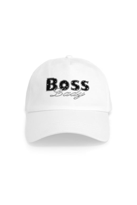 - Boss Lady Bling - Adjustable 100% Brushed Unisex Casual Cotton Baseball Cap, Beige, 1