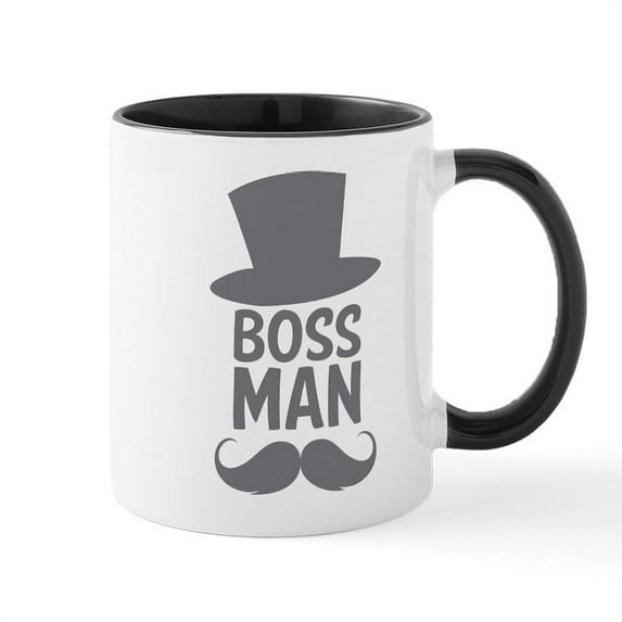 CafePress - Boss Man Mug - 11 oz Ceramic Mug - Novelty Coffee Tea Cup