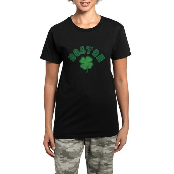 CafePress - Boston Clover Women's Dark Pajamas - Women's Short Sleeve Print T-Shirt and Pants Dark Cotton Pajama Set