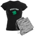 thumbnail image 1 of CafePress - Boston Clover Women's Dark Pajamas - Women's Short Sleeve Print T-Shirt and Pants Dark Cotton Pajama Set, 1 of 7