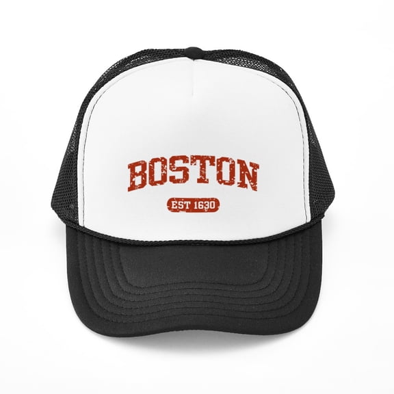 CafePress - Boston EST 1630 - Adjustable Unisex Printed Trucker Hat with Mesh Back