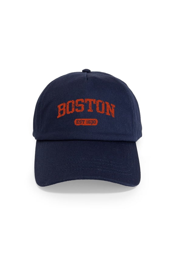 - Boston EST 1630 Cap - Adjustable 100% Brushed Unisex Casual Cotton Baseball Cap, Beige, 1