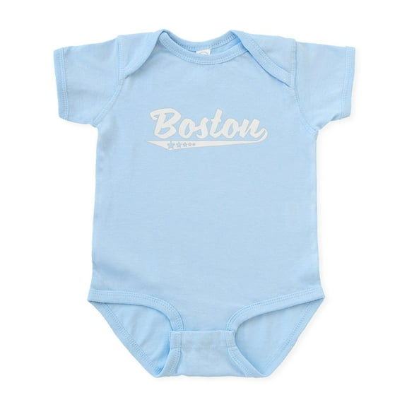 CafePress - Boston MA Retro Logo - Baby Light Bodysuit, Size Newborn - 24 Months