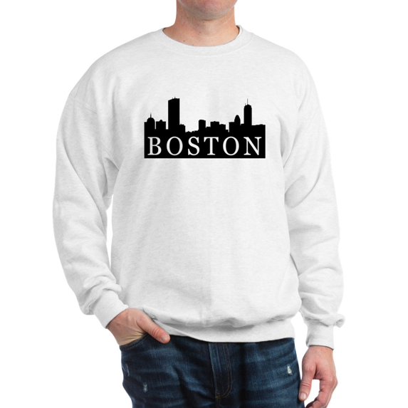CafePress - Boston Skyline - Crew Neck Sweatshirt