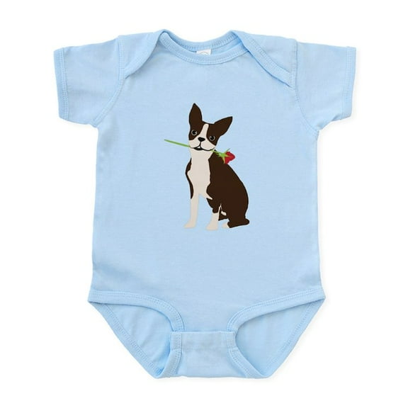 CafePress - Boston Terrier Baby Light Bodysuit - Baby Light Bodysuit, Size Newborn - 24 Months