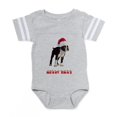 thumbnail image 1 of CafePress - Boston Terrier Christmas - Cute Infant Baby Football Bodysuit, 1 of 3