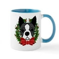 thumbnail image 1 of CafePress - Boston Terrier Christmas Mugs - 11 oz Ceramic Mug - Novelty Coffee Tea Cup, 1 of 4