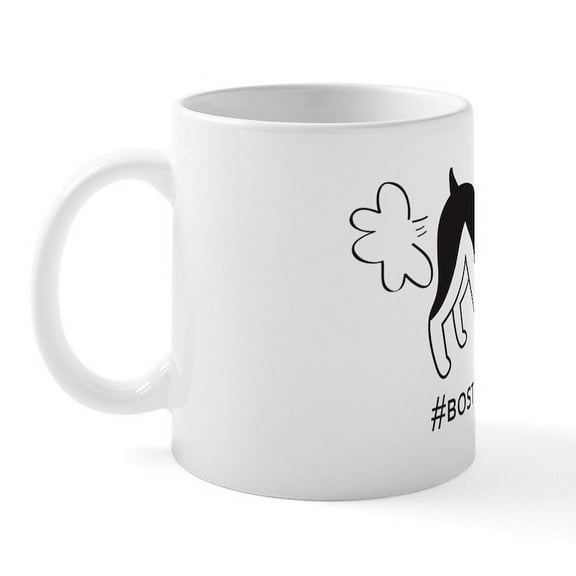CafePress - Boston Terrier Fart Problems Mug - 11 oz Ceramic Mug - Novelty Coffee Tea Cup