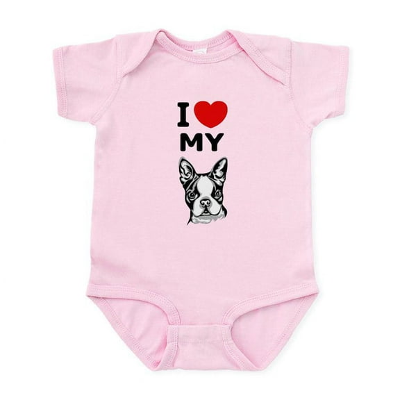 CafePress - Boston Terrier Infant Bodysuit - Baby Light Bodysuit, Size Newborn - 24 Months