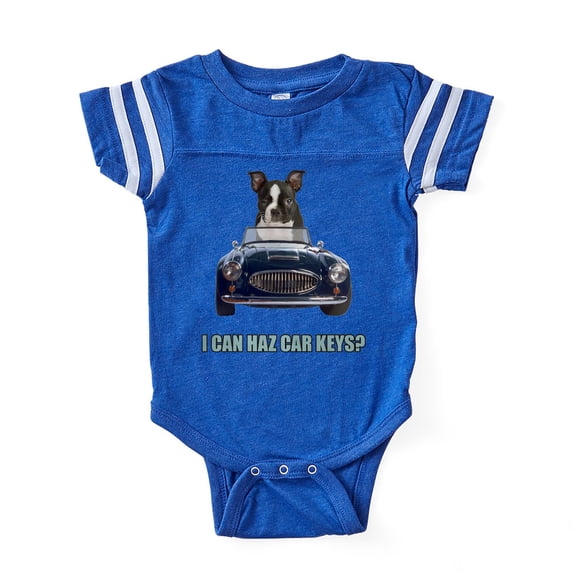 CafePress - Boston Terrier LOL - Cute Infant Baby Football Bodysuit