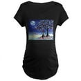 thumbnail image 1 of CafePress - Boston Terrier Love Hearts Maternity T Shirt - Maternity Dark T-Shirt, 1 of 3