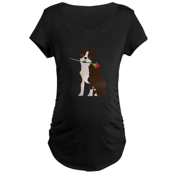 CafePress - Boston Terrier Maternity Dark T Shirt - Maternity Dark T-Shirt