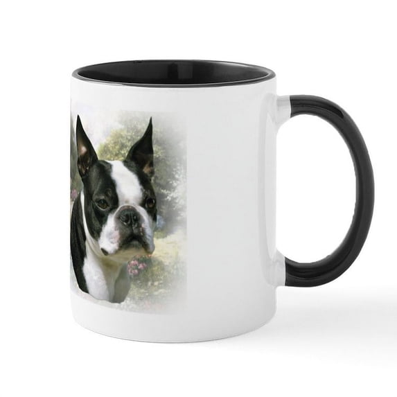 CafePress - Boston Terrier Mug - 11 oz Ceramic Mug - Novelty Coffee Tea Cup