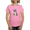 thumbnail image 1 of CafePress - Boston Terrier Rose T Shirt - Women's Traditional Fit Dark T-Shirt, 1 of 4