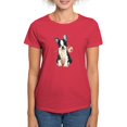 thumbnail image 1 of CafePress - Boston Terrier Rose T Shirt - Women's Traditional Fit Dark T-Shirt, 1 of 4