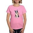 thumbnail image 1 of CafePress - Boston Terrier Rose T Shirt - Women's Traditional Fit Dark T-Shirt, 1 of 4