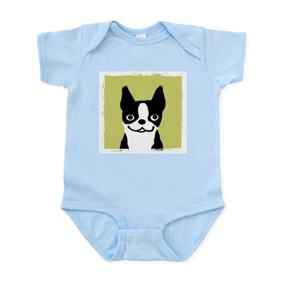 CafePress - Boston Terrier Smile Infant Bodysuit - Baby Light Bodysuit, Size Newborn - 24 Months