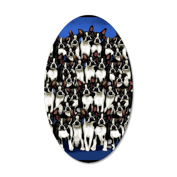 CafePress - Bostons Copy - 35x21 Oval Wall Decal