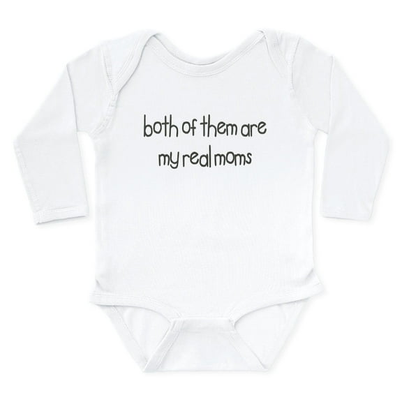 CafePress - Both Of Them Are My Real Moms Body Suit - Long Sleeve Cotton Baby Bodysuit