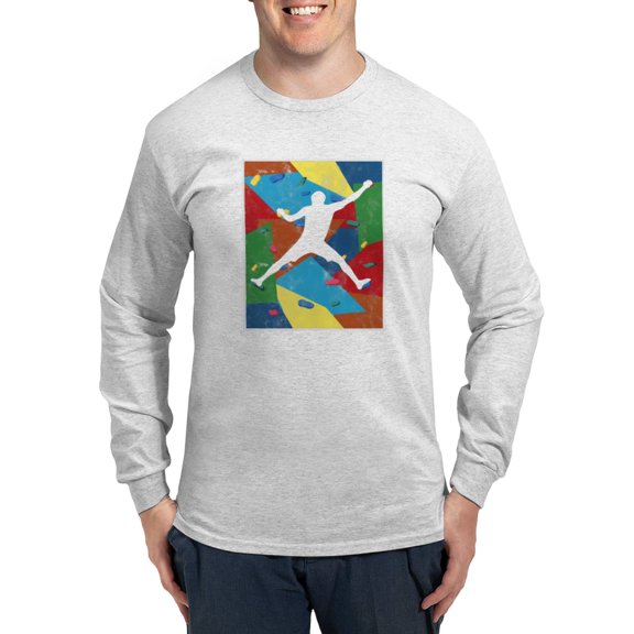 CafePress - Boulder Vintage Wall Climbing Long Sleeve T Shirt - Unisex Cotton Long Sleeve T-Shirt