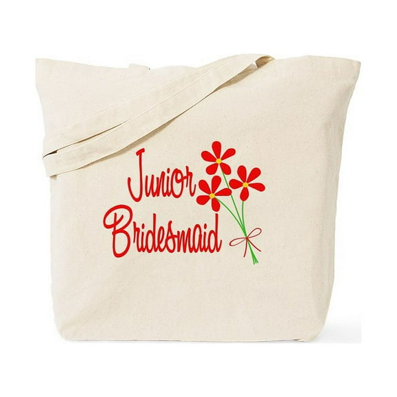 CafePress - Bouquet Junior Bridesmaid Tote Bag - Unisex Canvas Tote Bag, Beige, 1-Piece