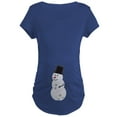 thumbnail image 1 of CafePress - Bowling Ball Snowman Maternity Dark T Shirt - Maternity Dark T-Shirt, 1 of 3