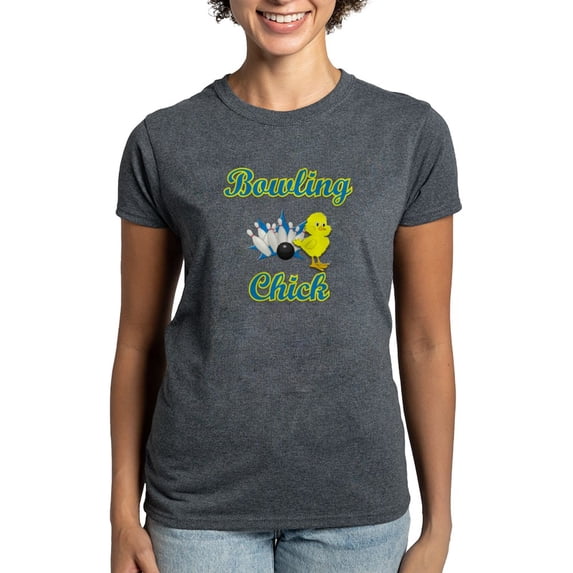 CafePress - Bowling Chick #2 Women's Dark T Shirt - Women's Traditional Fit Dark T-Shirt