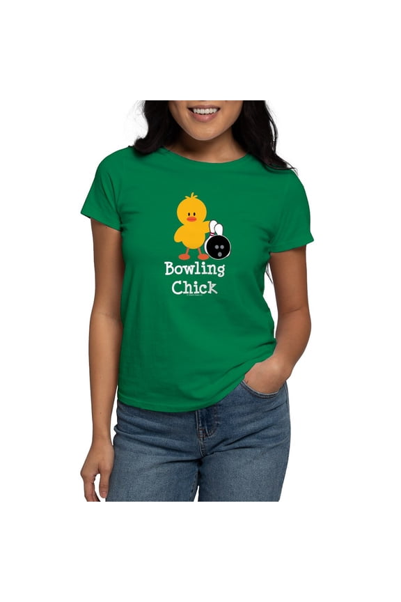 - Bowling Chick Women's Dark T Shirt - Women's Traditional Fit Dark T-Shirt