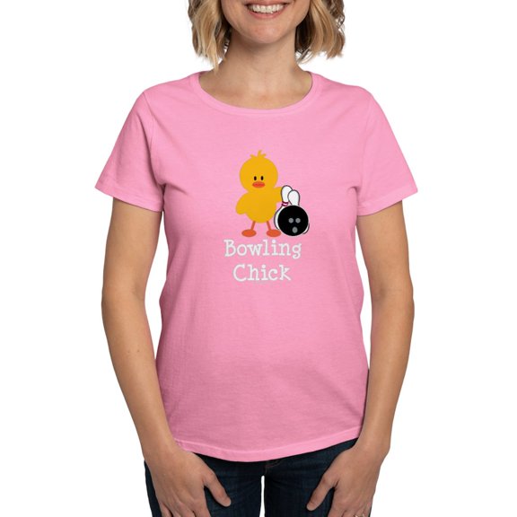 CafePress - Bowling Chick Women's Dark T Shirt - Women's Traditional Fit Dark T-Shirt