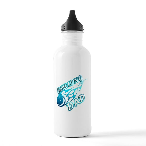 CafePress - Bowling Dad (Flame) Copy Stainless Water Bottl - Stainless Steel Water Bottle, Sports Bottle, 1.0L