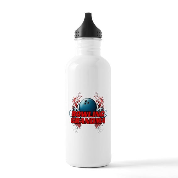 CafePress - Bowling Grandma (Cross) Stainless Water Bottle - Stainless Steel Water Bottle, Sports Bottle, 1.0L