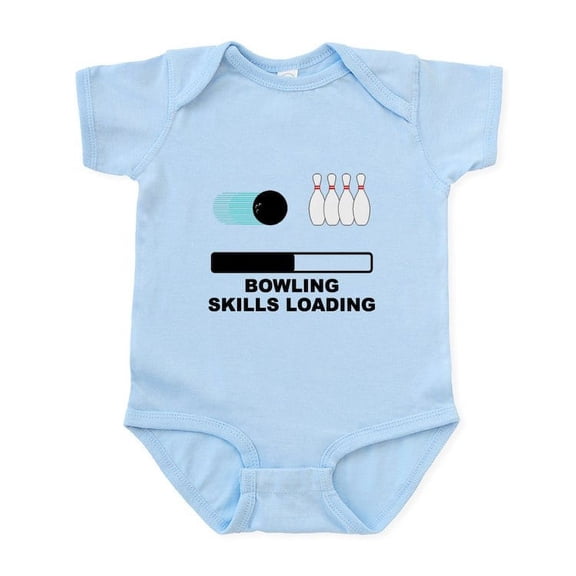 CafePress - Bowling Skills Loading Body Suit - Baby Light Bodysuit, Size Newborn - 24 Months