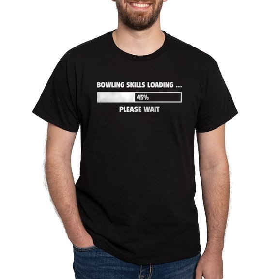 CafePress - Bowling Skills Loading Dark T Shirt - Men's Classic Graphic Cotton T-Shirt