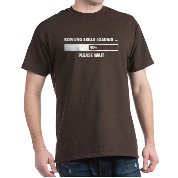 CafePress - Bowling Skills Loading Dark T Shirt - Men's Classic Graphic Cotton T-Shirt