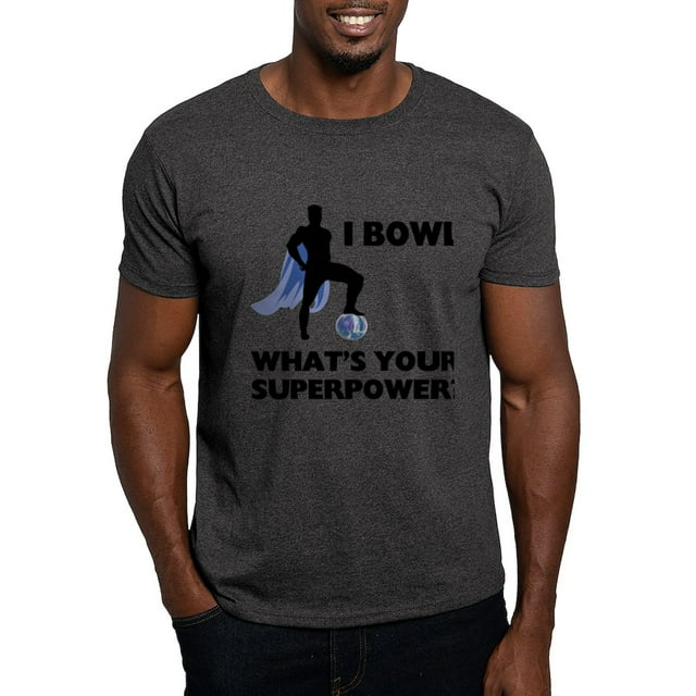 CafePress - Bowling Superhero Dark T Shirt - 100% Cotton T-Shirt