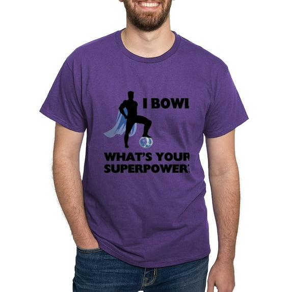 CafePress - Bowling Superhero Dark T Shirt - Men's Classic Graphic Cotton T-Shirt