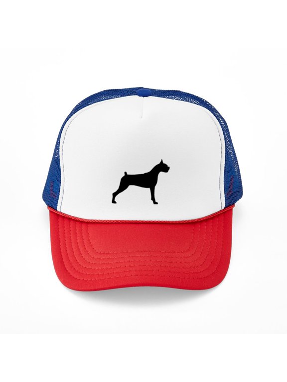 - Boxer Dog - Adjustable Unisex Printed Trucker Hat with Mesh Back