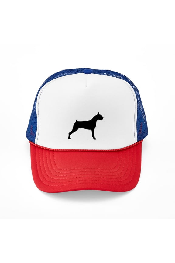 - Boxer Dog - Adjustable Unisex Printed Trucker Hat with Mesh Back